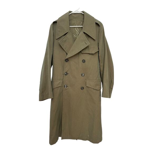 YSL Yves Saint Laurent Rive Gauche Y2K classic iridescent trench size 48/38 USA